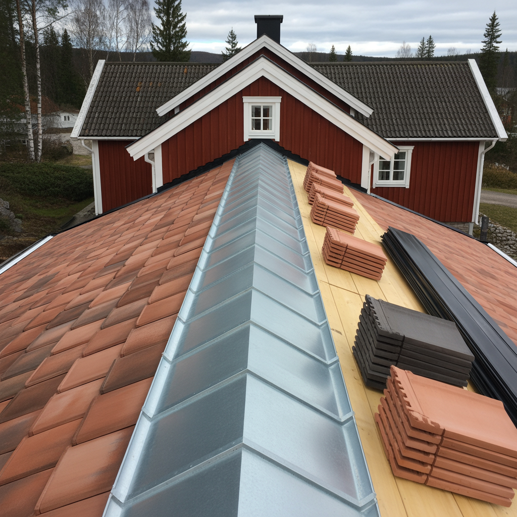 ranndalar pa tak val av material montering och pris